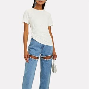 A.L.C. Bridget Twisted Cotton-Blend T-Shirt